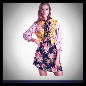 Zara floral patchwork dress